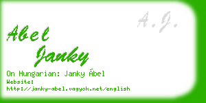 abel janky business card