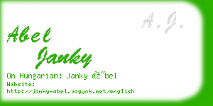 abel janky business card